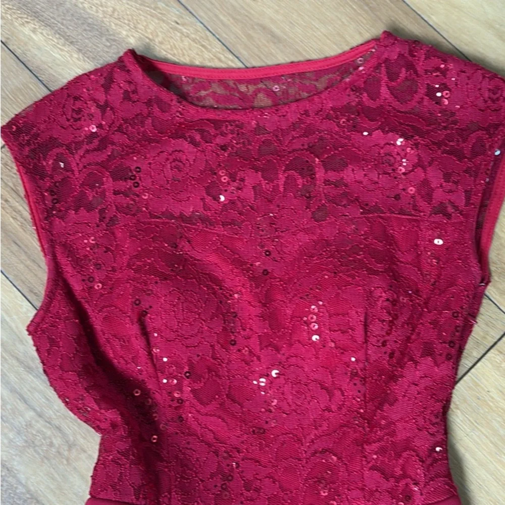 PromGirl Red Embellished A-Line Cocktail Dress - Picture 2 of 4